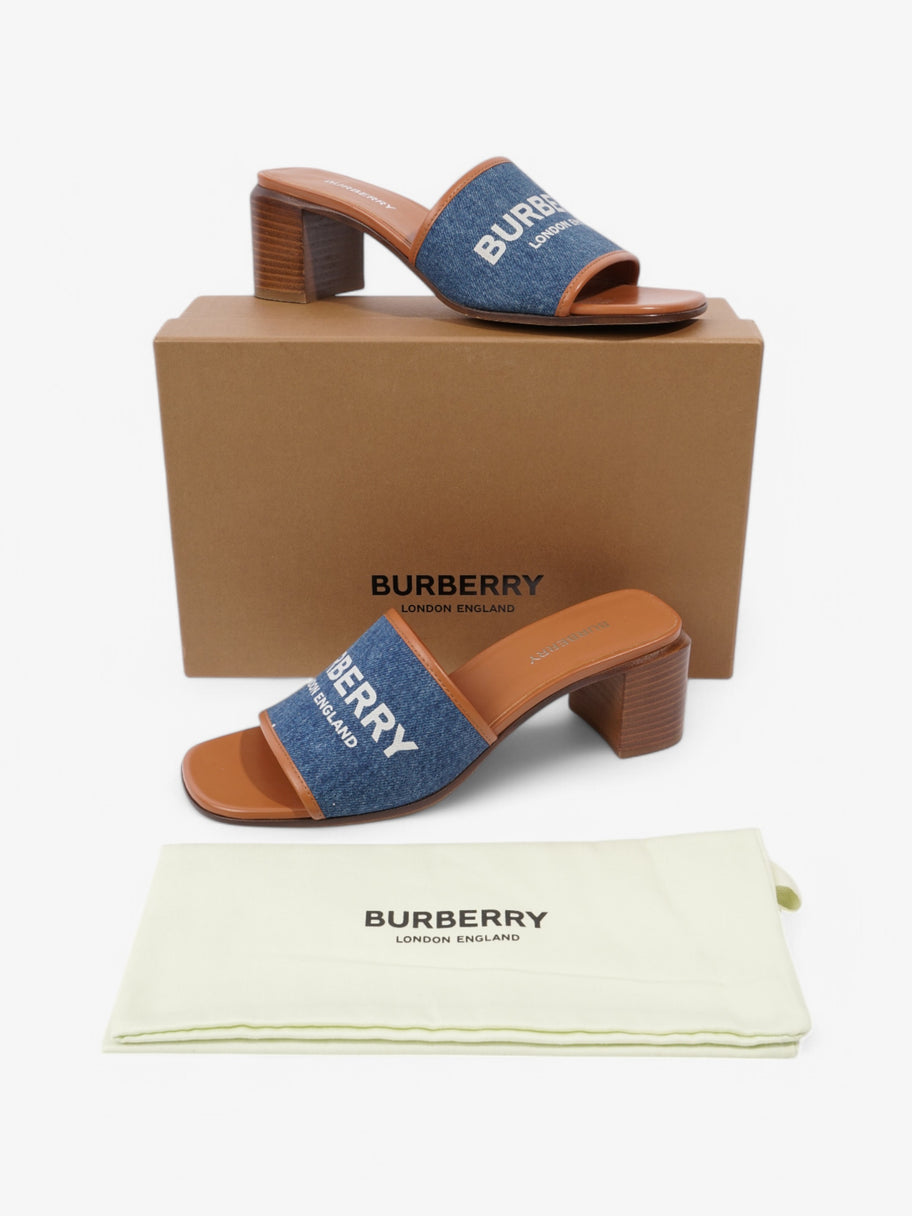 Burberry Denim Mules 55 Blue / Brown Denim EU 38 UK 5 Image 9
