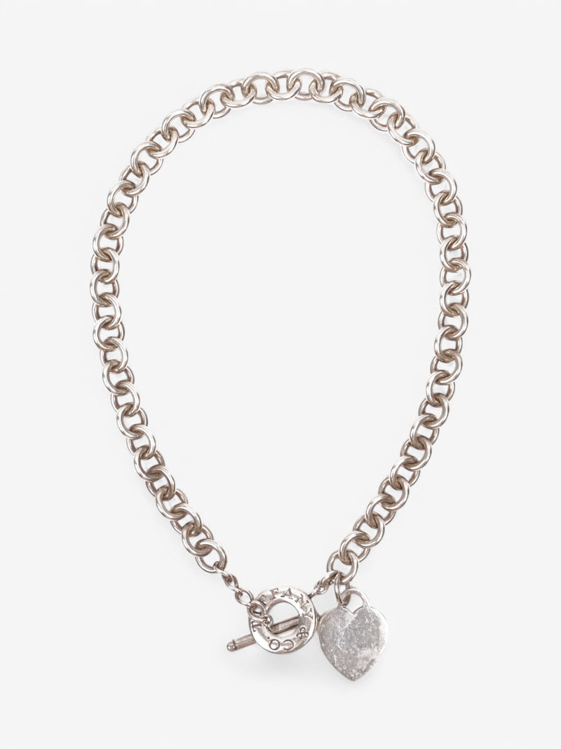  Tiffany and Co Heart Toggle Necklace Silver Silver Sterling