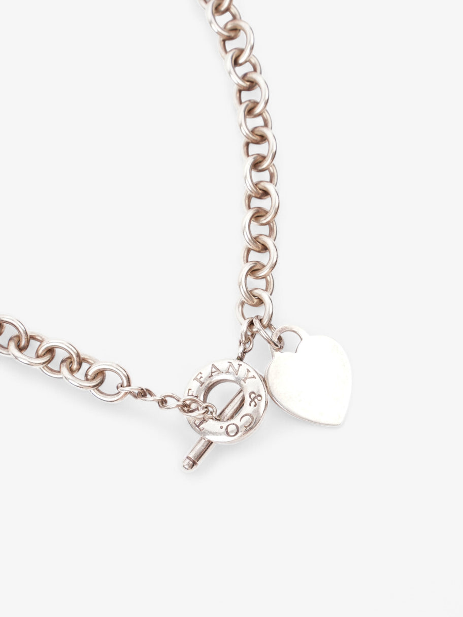 Tiffany and Co Heart Toggle Necklace Silver Silver Sterling Image 2
