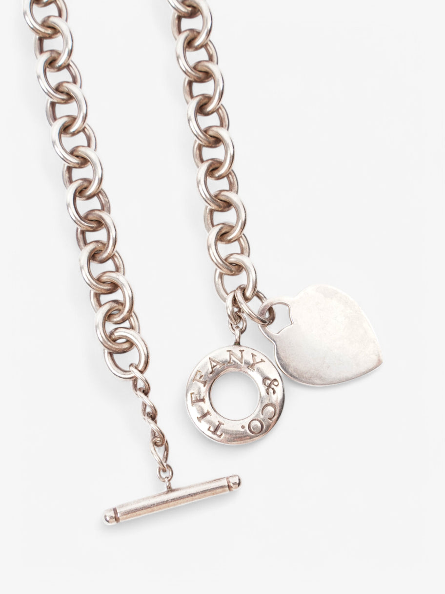 Tiffany and Co Heart Toggle Necklace Silver Silver Sterling Image 4