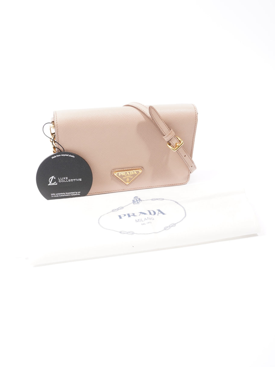 Prada Prada Crossbody Bag Nude Saffiano Leather Image 10