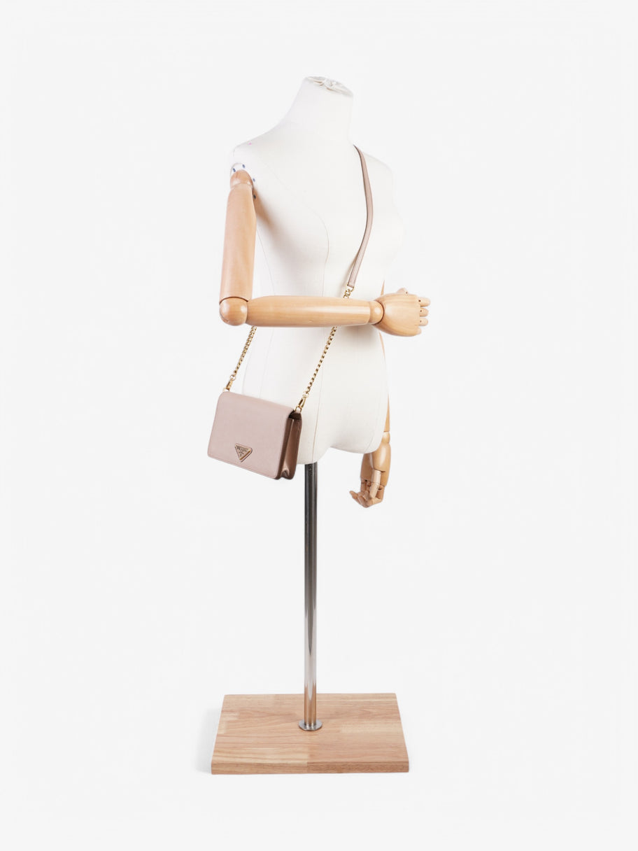 Prada Prada Crossbody Bag Nude Saffiano Leather Image 2