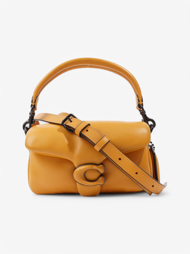  Coach Pillow Tabby Mustard Leather 18cm