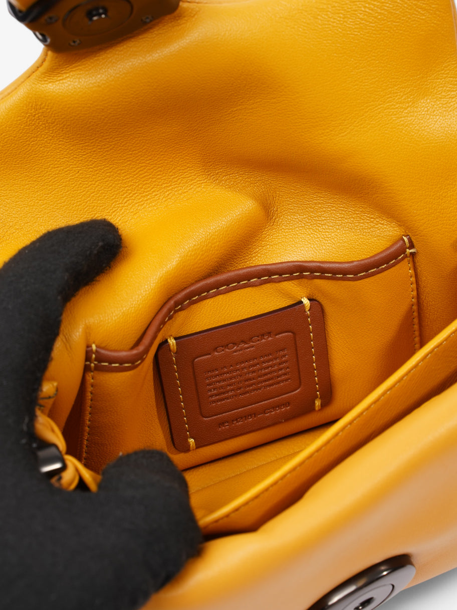 Coach Pillow Tabby Mustard Leather 18cm Image 9