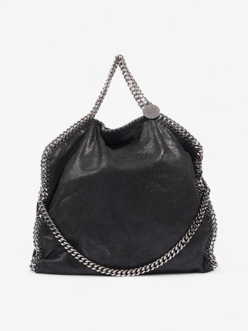  Stella McCartney Falabella Fold-Over Tote Bag Black Faux Leather