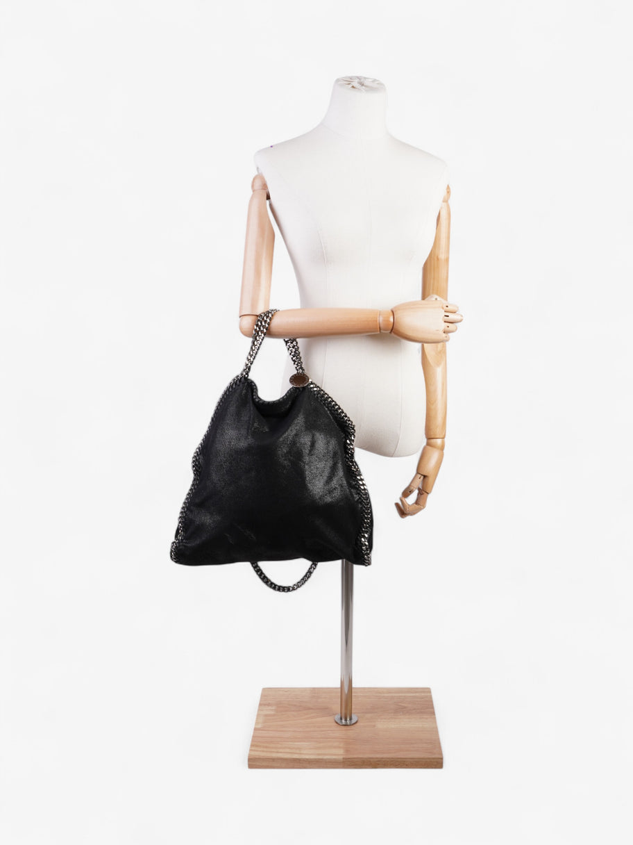 Stella McCartney Falabella Fold-Over Tote Bag Black Faux Leather Image 2