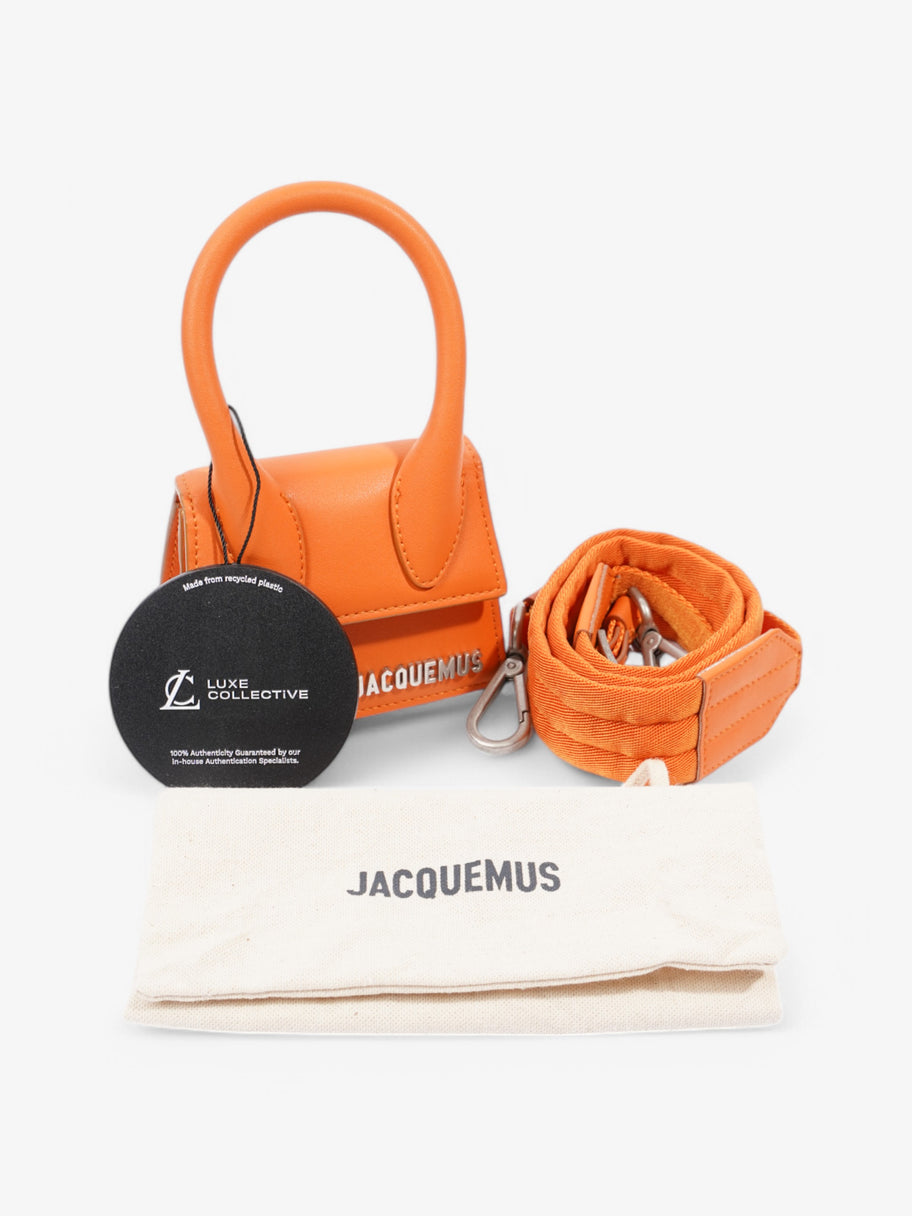 Jacquemus The Chiquito Orange Leather Mini Image 10