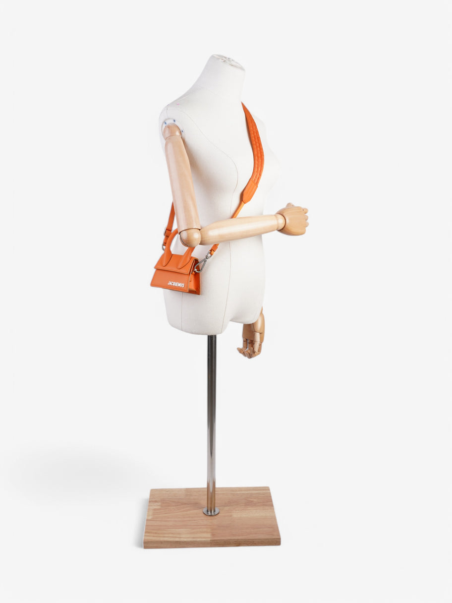 Jacquemus The Chiquito Orange Leather Mini Image 2