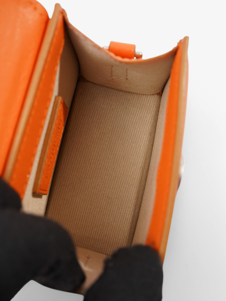 Jacquemus The Chiquito Orange Leather Mini Image 9