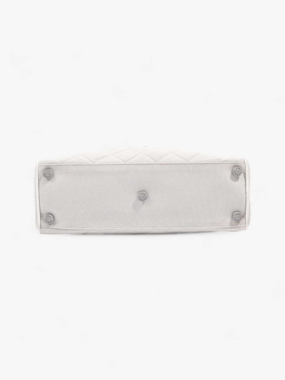 Chanel Sports Line Boston Bag Grey / White Cotton Image 7