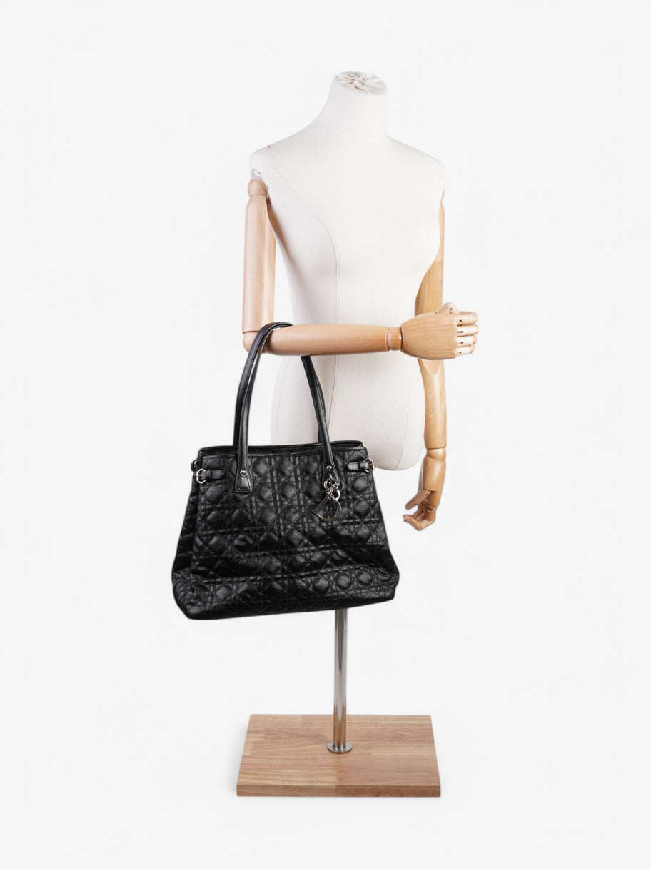 Christian Dior Panarea Tote Black Coated Canvas Image 2