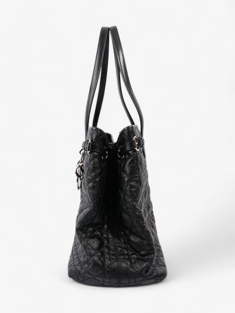 Christian Dior Panarea Tote Black Coated Canvas Image 3
