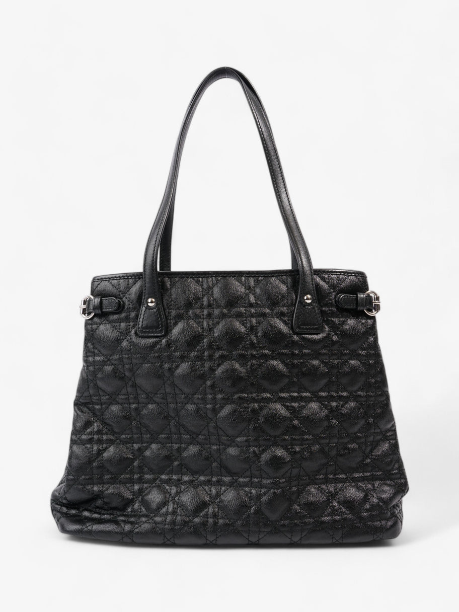 Christian Dior Panarea Tote Black Coated Canvas Image 4