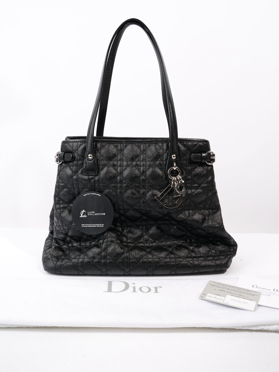 Christian Dior Panarea Tote Black Coated Canvas Image 9