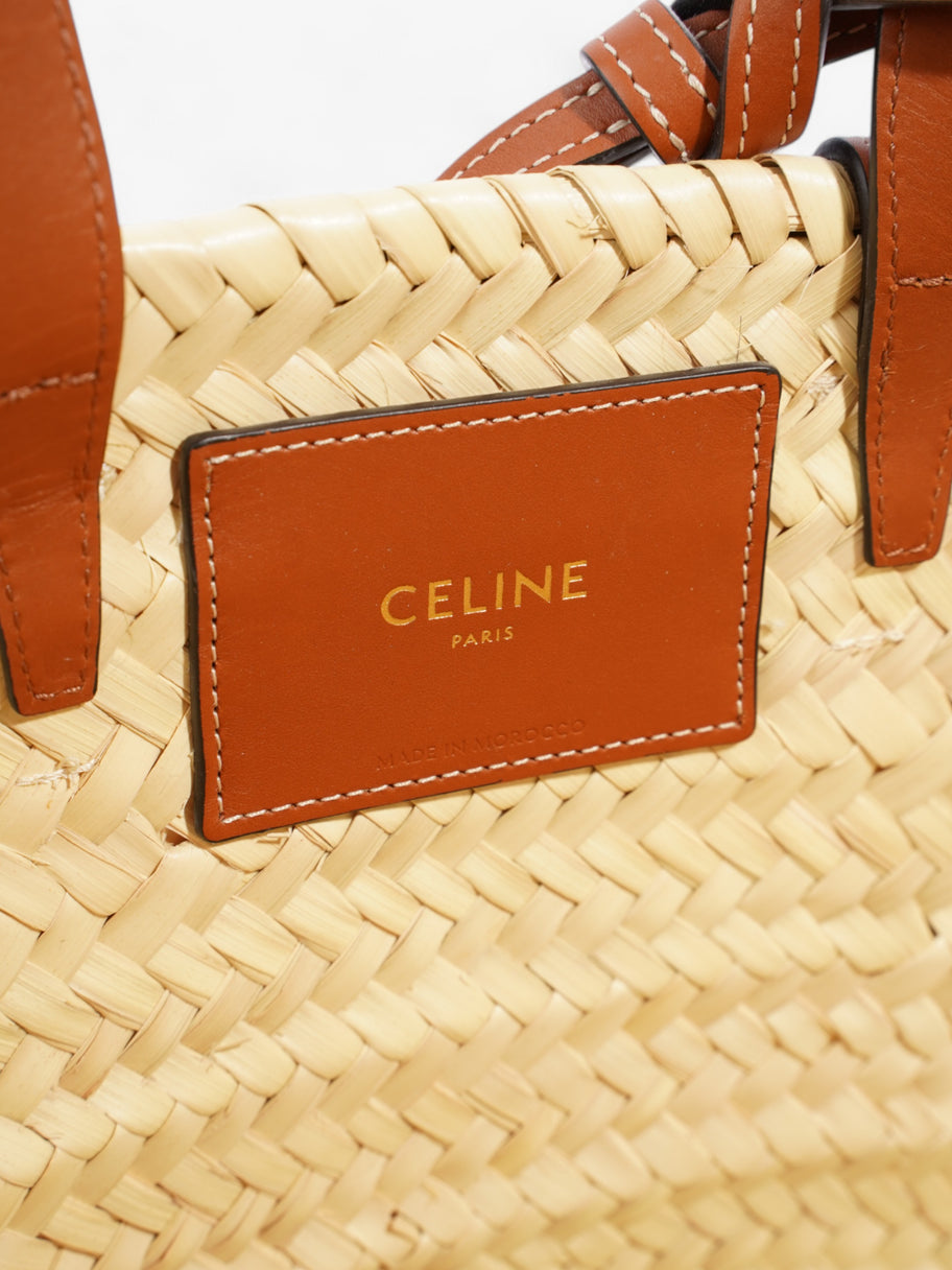 Celine Classic Panier Natural / Brown Palm Leaves Image 9