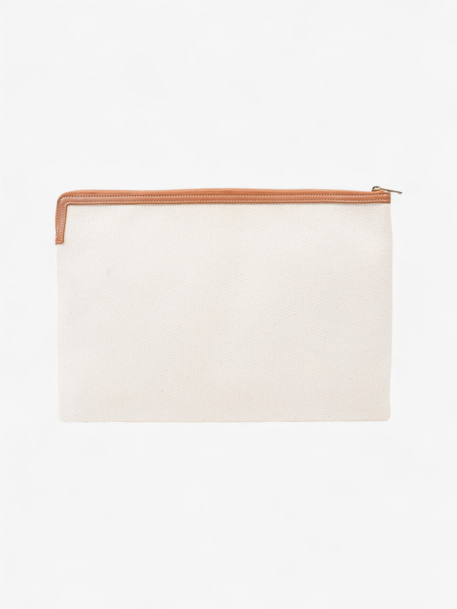 Celine Pouch Beige / Brown Cotton Image 3