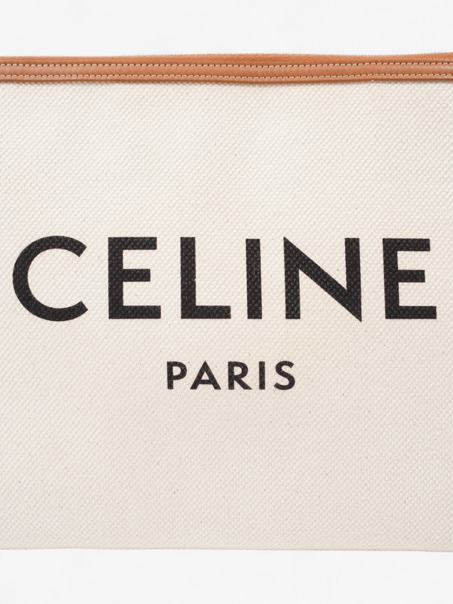 Celine Pouch Beige / Brown Cotton Image 4
