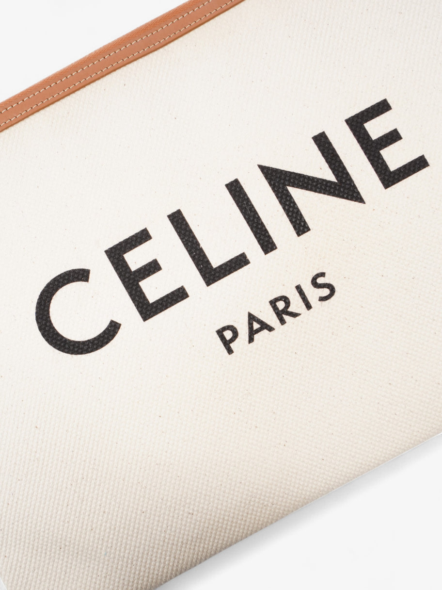 Celine Pouch Beige / Brown Cotton Image 5