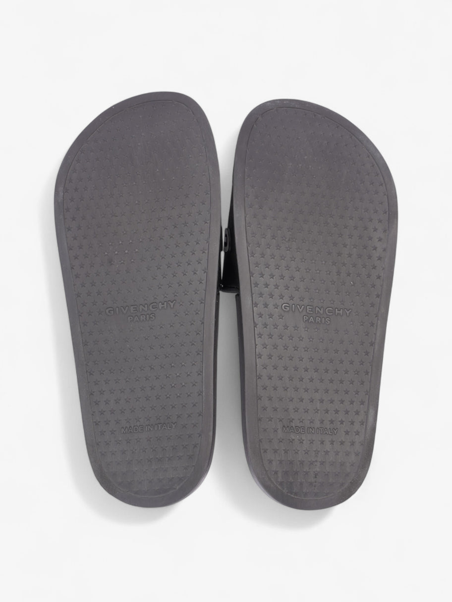 Givenchy Logo Embossed Slides Black / White Rubber EU 37 UK 4 Image 7