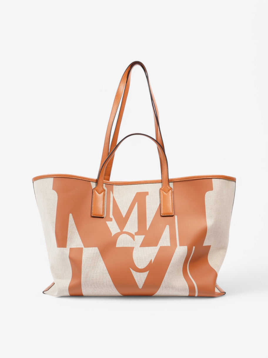 MCM Large Tote Bag Beige  / Brown Canvas Large Image 1
