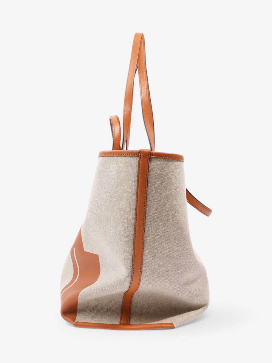 MCM Large Tote Bag Beige  / Brown Canvas Large Image 3