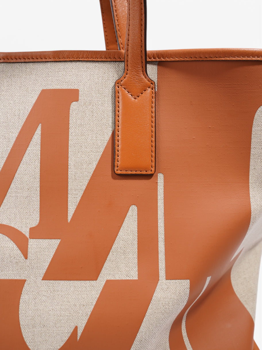 MCM Large Tote Bag Beige  / Brown Canvas Large Image 7