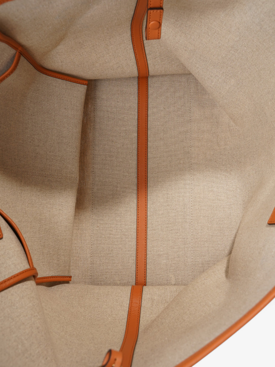 MCM Large Tote Bag Beige  / Brown Canvas Large Image 8