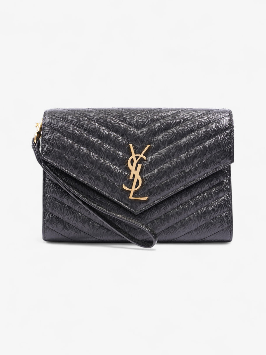 Saint Laurent New Pouch Black Leather 21 x 16 x 3 Image 1