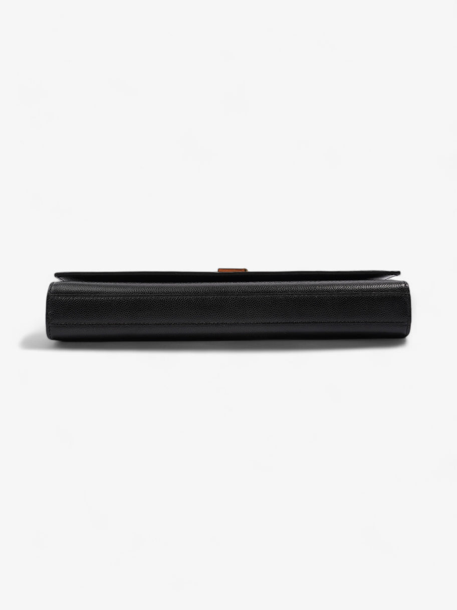 Saint Laurent Cassandre Clutch Black Leather Image 6