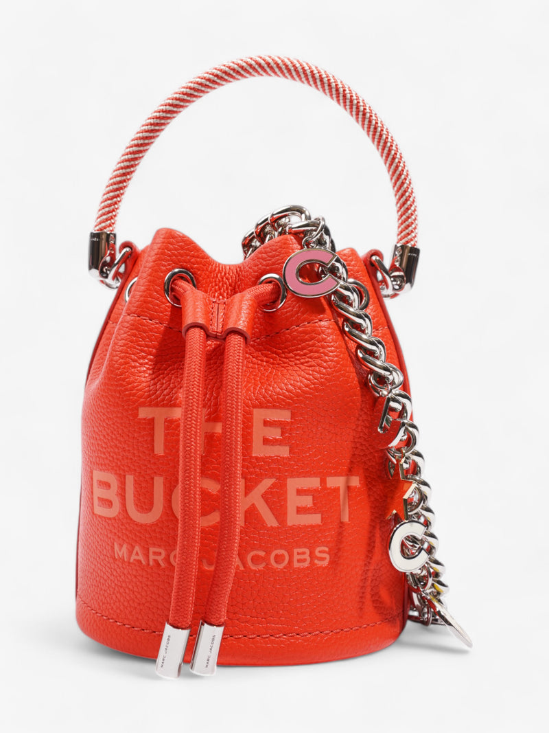  Marc Jacobs The Bucket Bag Electric Orange Leather Mini