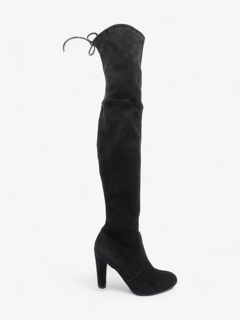 Stuart Weitzman Over The Knee Boots 95mm Black Suede EU 36.5 UK 4.5