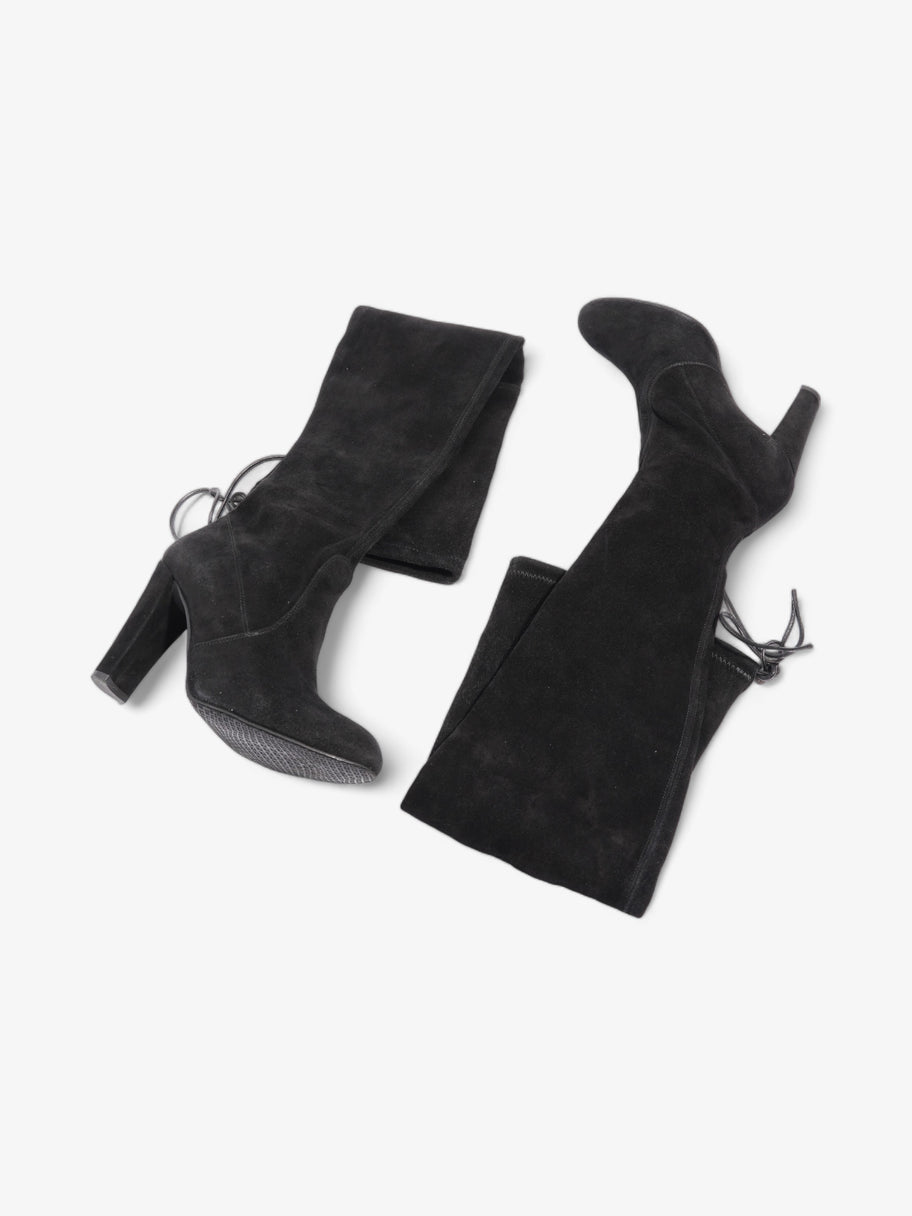 Stuart Weitzman Over The Knee Boots 95mm Black Suede EU 36.5 UK 4.5 Image 9