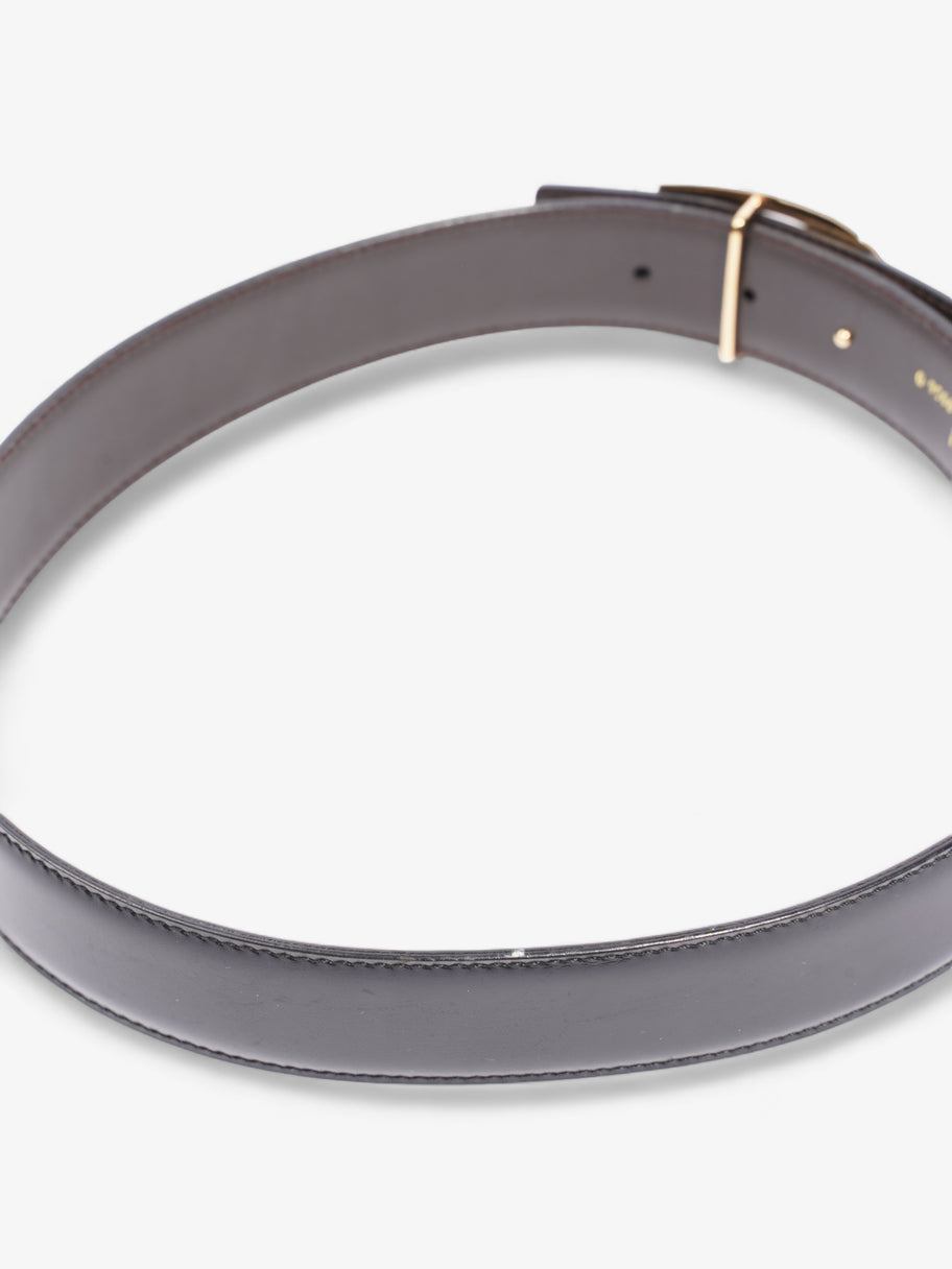 Gucci G Buckle Belt Black Leather 65cm / 26