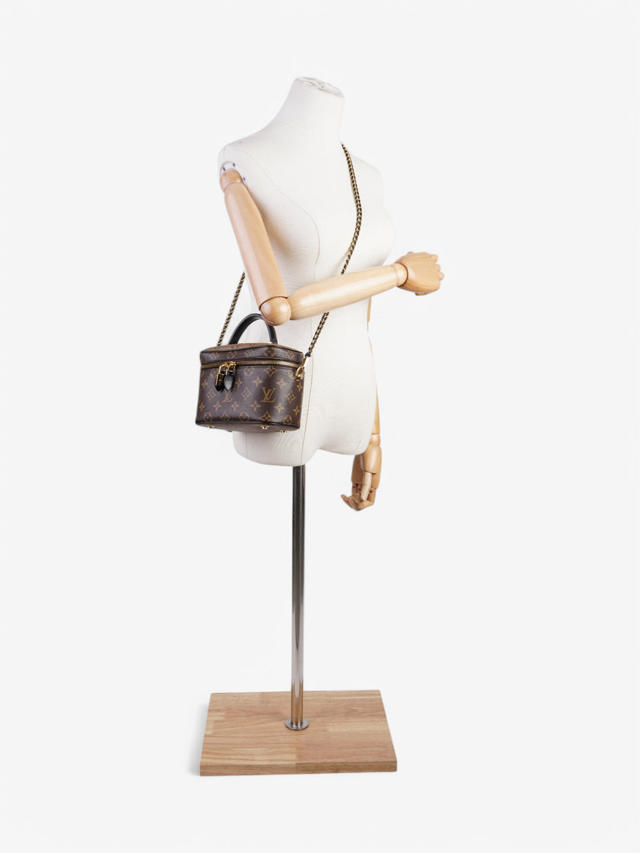 Louis Vuitton Vanity with Chain Monogram / Monogram Reverse / Black Coated Canvas PM Image 2