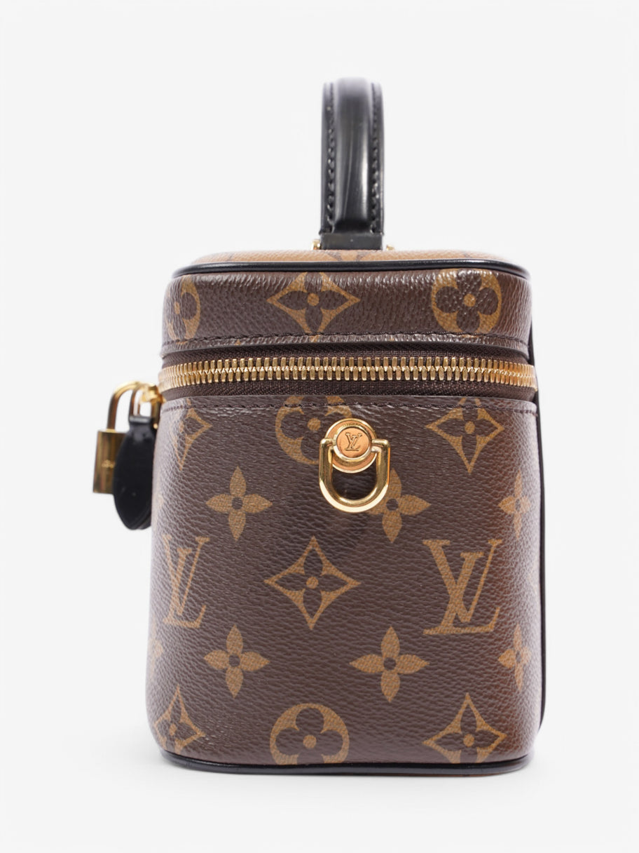 Louis Vuitton Vanity with Chain Monogram / Monogram Reverse / Black Coated Canvas PM Image 3