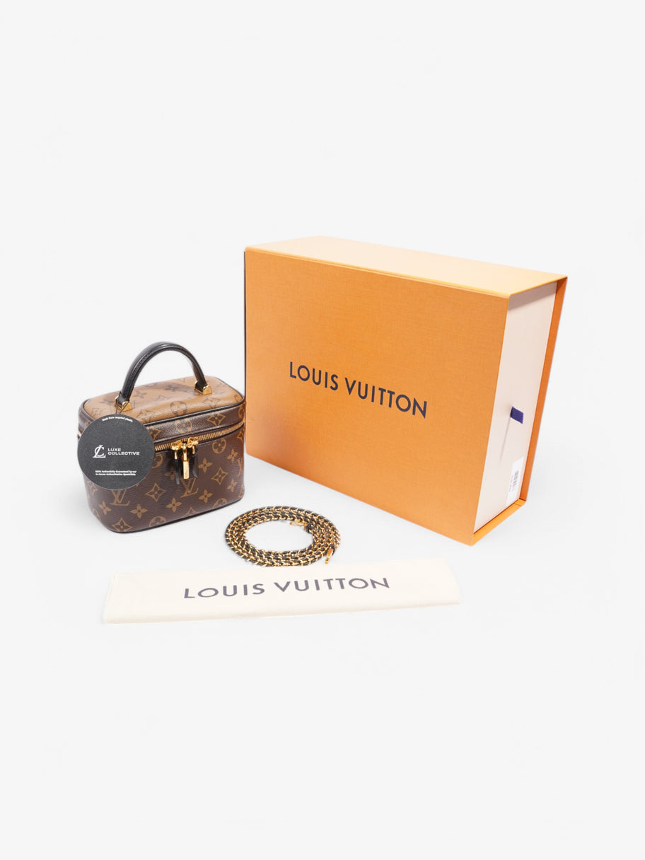 Louis Vuitton Vanity with Chain Monogram / Monogram Reverse / Black Coated Canvas PM Image 9