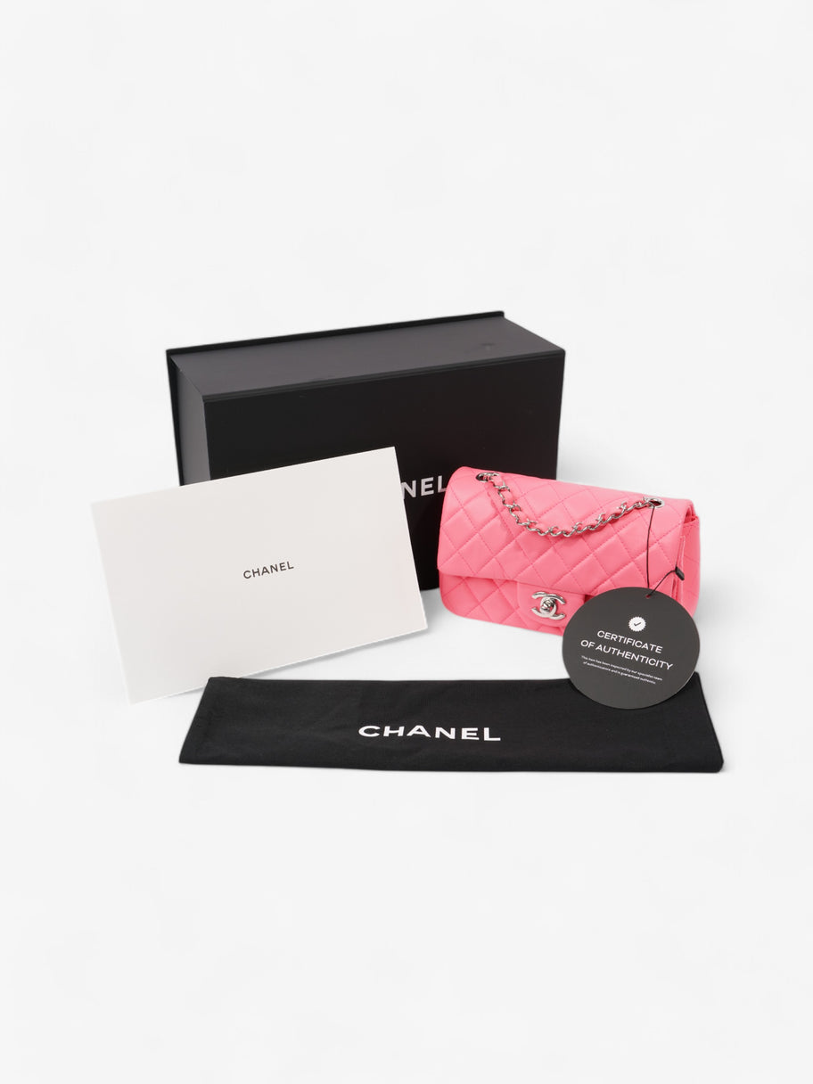 Chanel Classic Flap Neon Pink Lambskin Leather Mini Image 10