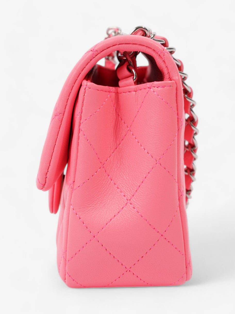 Chanel Classic Flap Neon Pink Lambskin Leather Mini Image 3