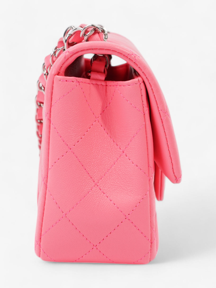 Chanel Classic Flap Neon Pink Lambskin Leather Mini Image 5