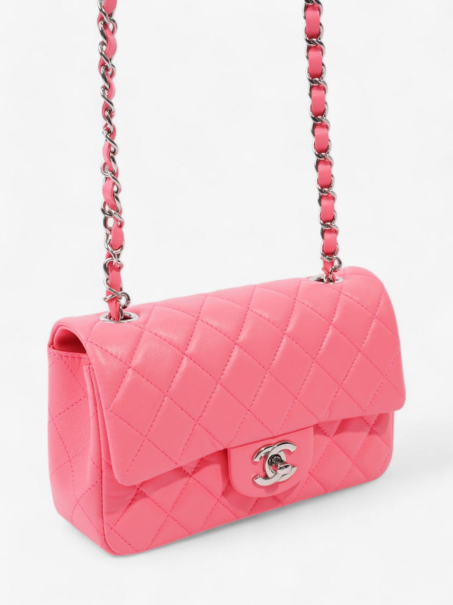 Chanel Classic Flap Neon Pink Lambskin Leather Mini Image 7