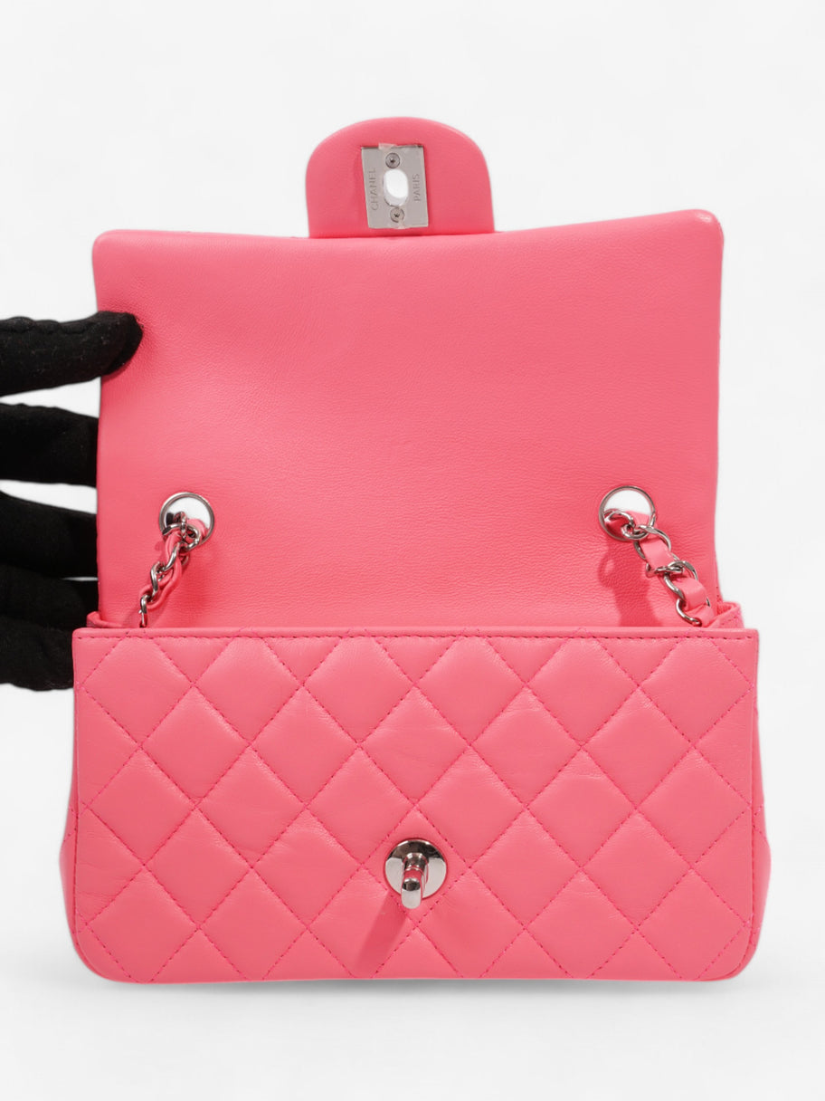 Chanel Classic Flap Neon Pink Lambskin Leather Mini Image 8