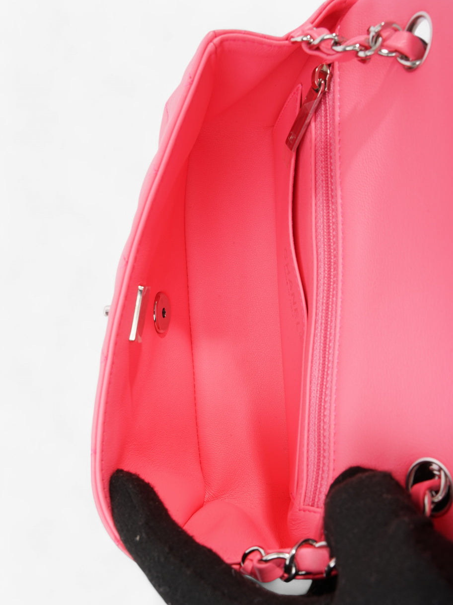 Chanel Classic Flap Neon Pink Lambskin Leather Mini Image 9