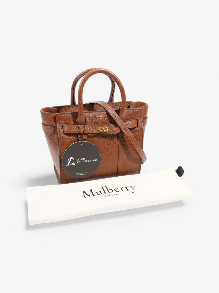 Mulberry Zipped Bayswater Oak Grained Leather Mini Image 9