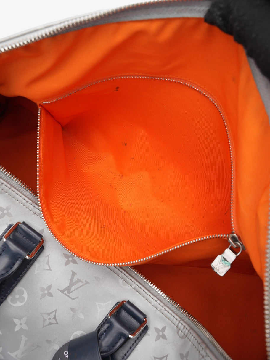 Louis Vuitton Keepall Bandouliere Monogram Satellite / Navy Blue Canvas 50 Image 11