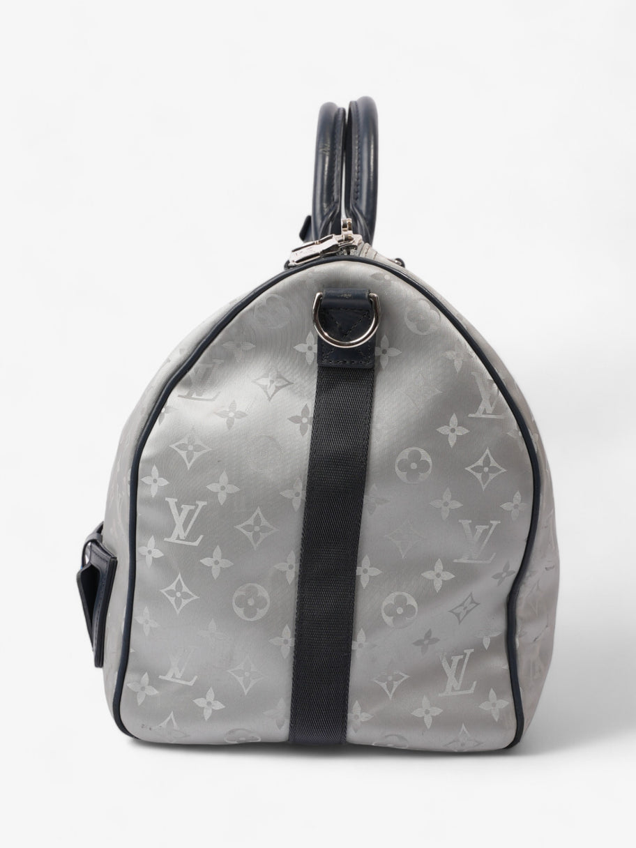 Louis Vuitton Keepall Bandouliere Monogram Satellite / Navy Blue Canvas 50 Image 3