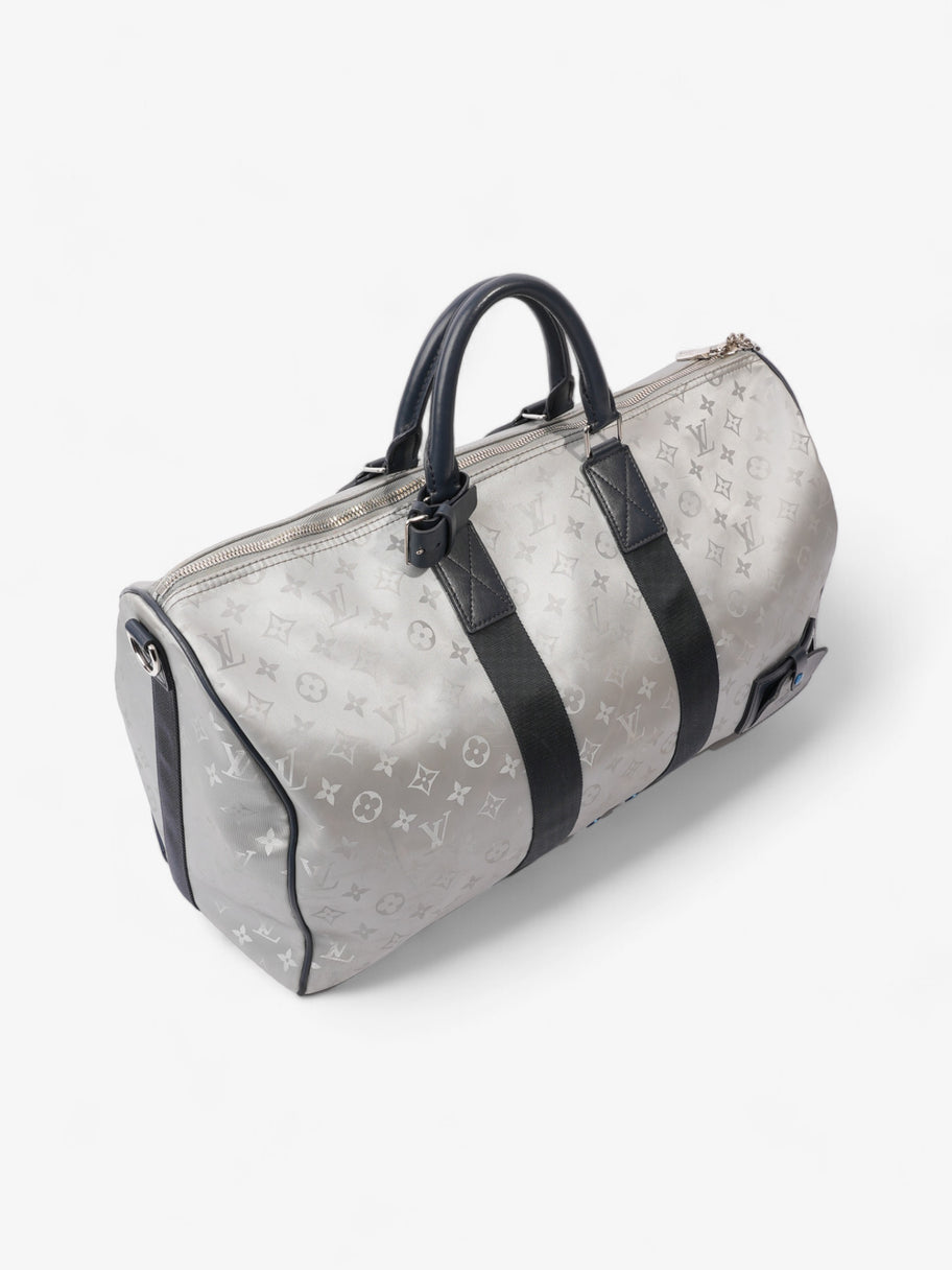 Louis Vuitton Keepall Bandouliere Monogram Satellite / Navy Blue Canvas 50 Image 7