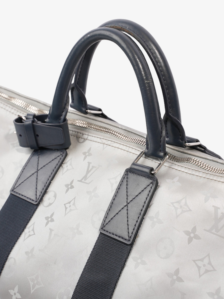 Louis Vuitton Keepall Bandouliere Monogram Satellite / Navy Blue Canvas 50 Image 8