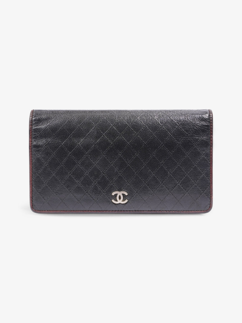  Chanel CC Wallet Black / Maroon Leather