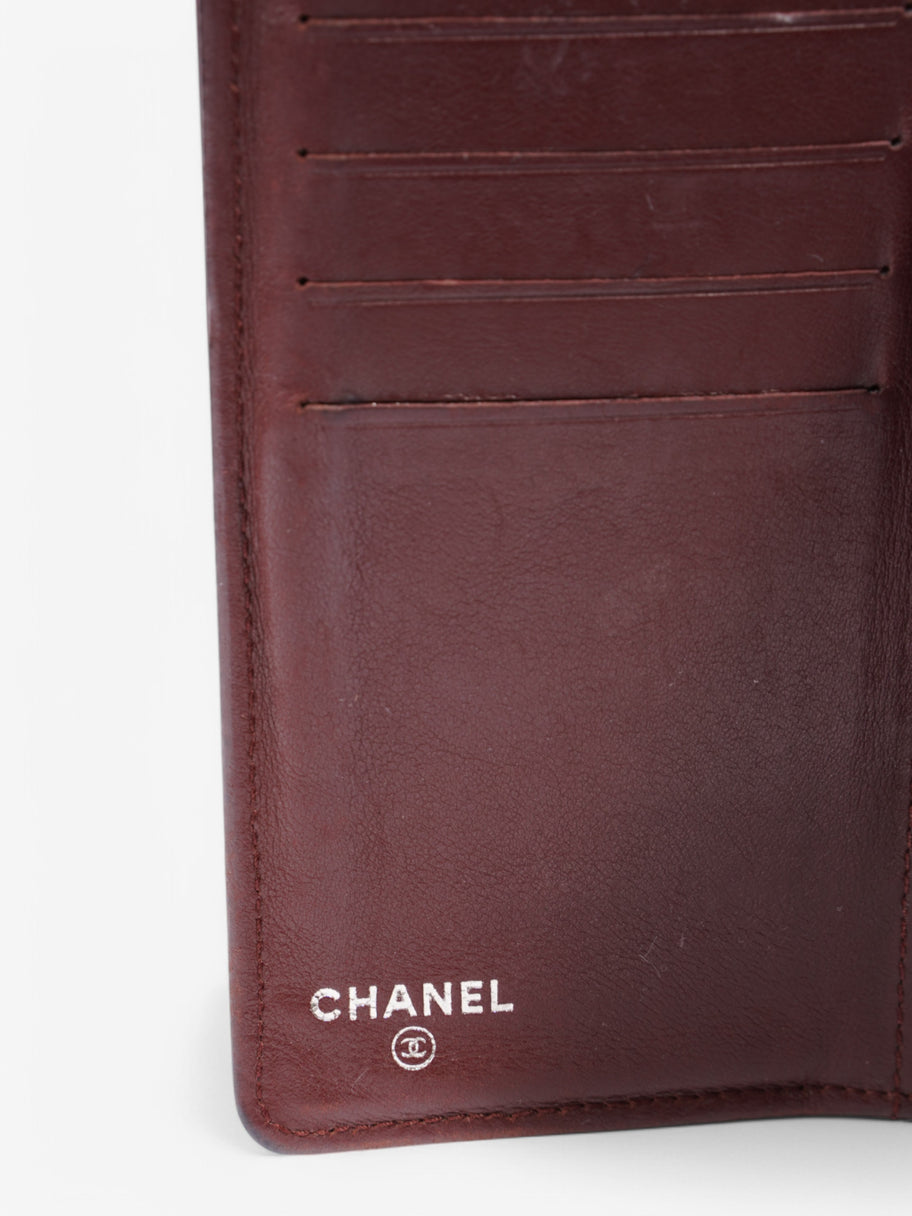 Chanel CC Wallet Black / Maroon Leather Image 6