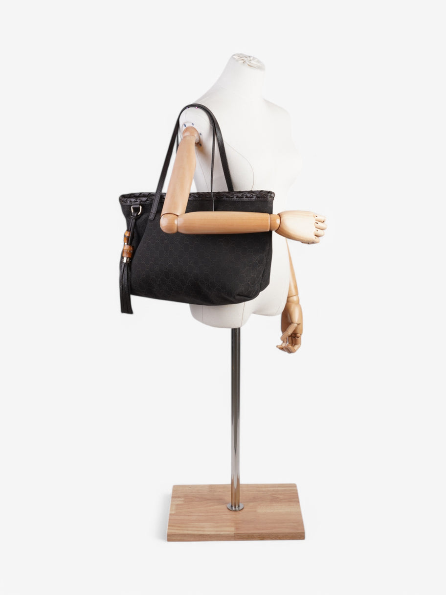 Gucci GG Tassel Tote GG Supreme / Brown Denim Image 2